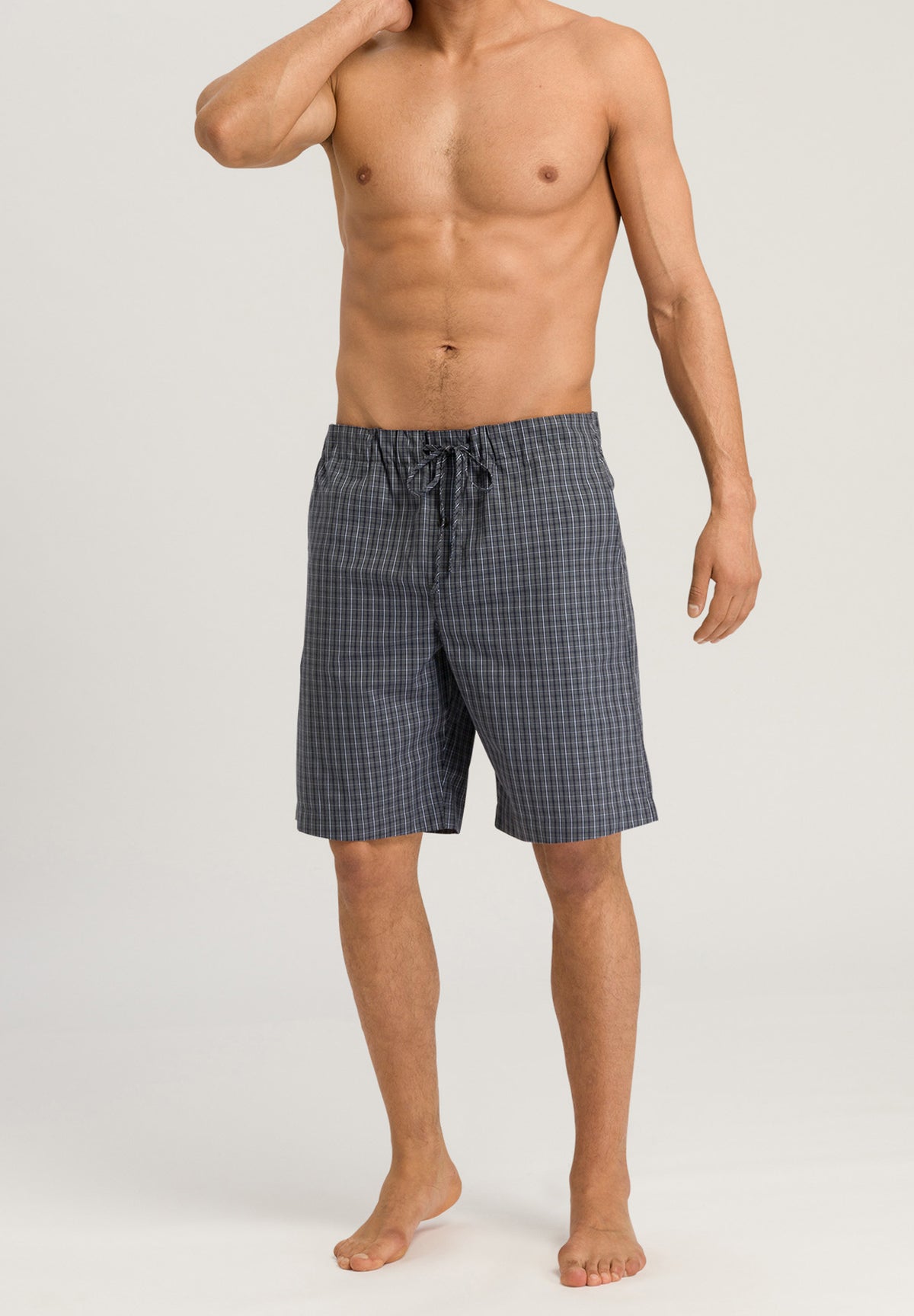Night And Day Cotton Woven Drawstring Shorts | Casual Check 75433-2385