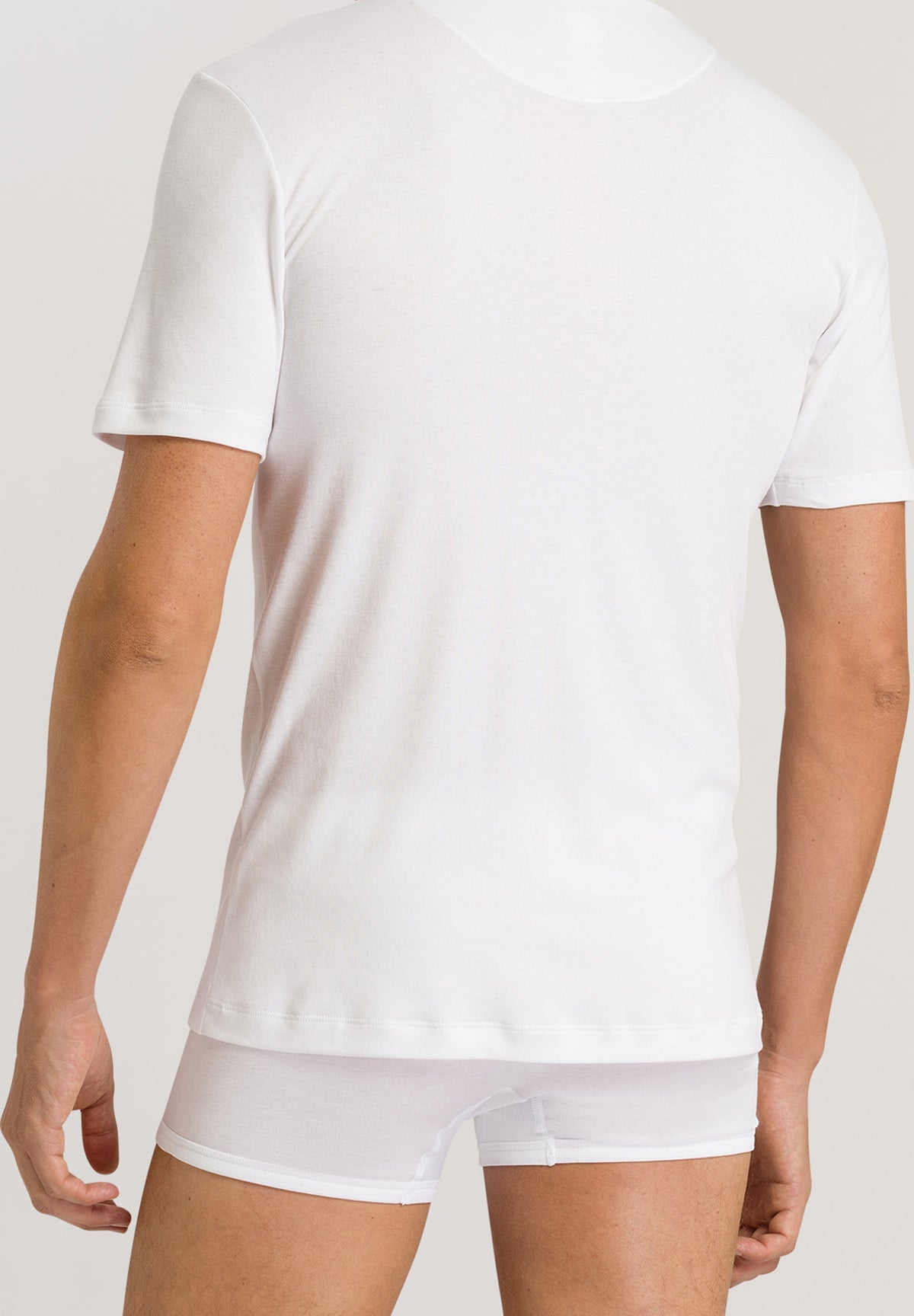 Sea Island Cotton Cotton V-Neck T-Shirt | White 73173-101