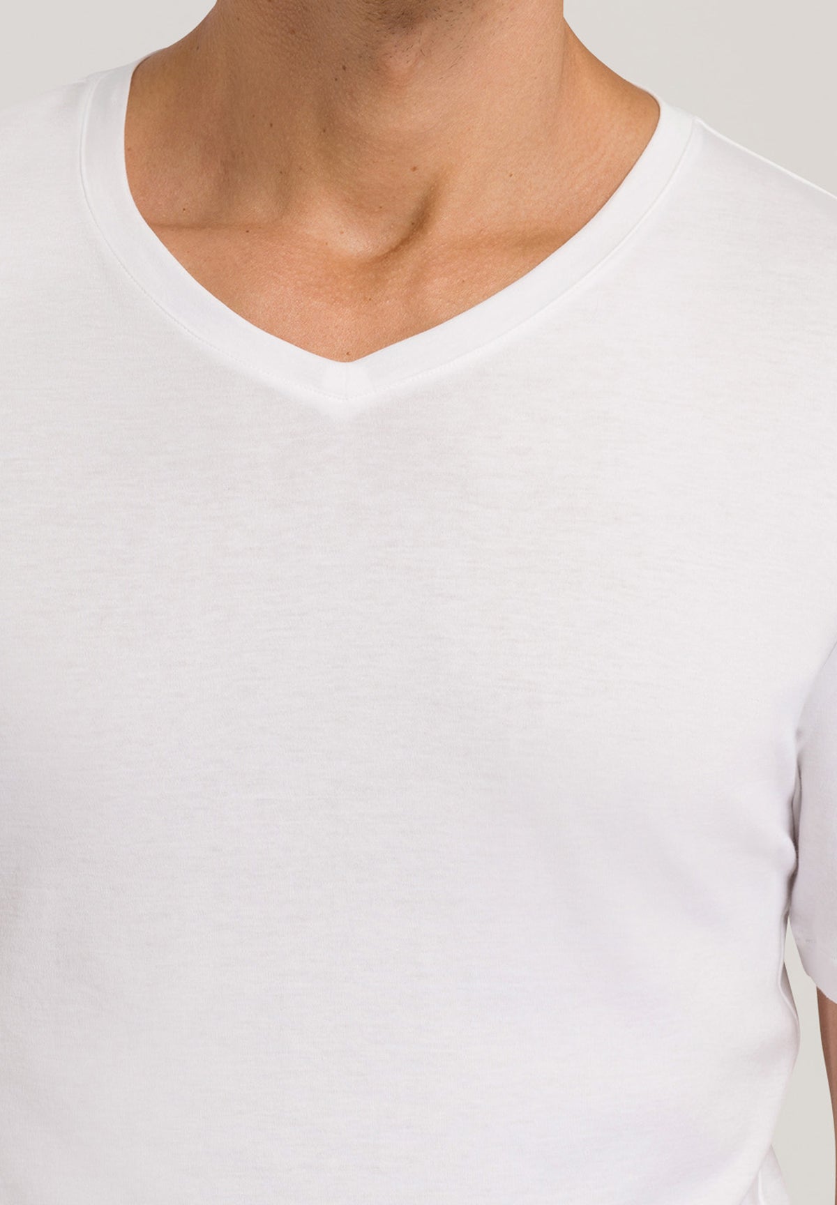 Sea Island Cotton Cotton V-Neck T-Shirt | White 73173-101