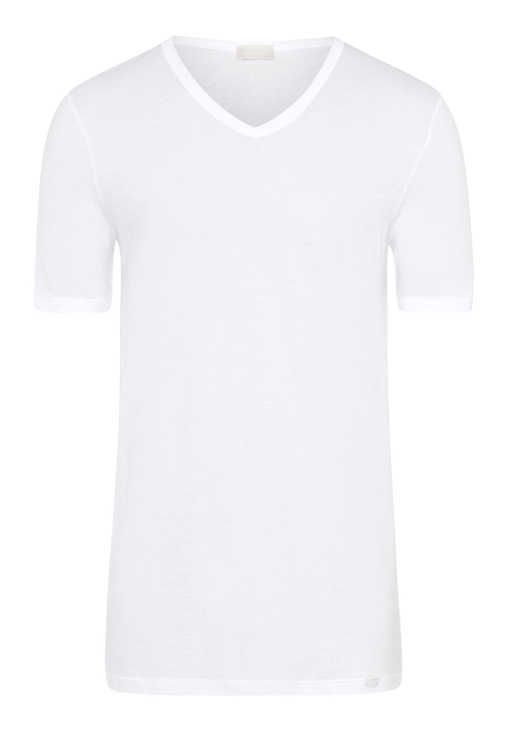 Ultralight Fitted Cotton V-Neck T-Shirt | White 73001-101