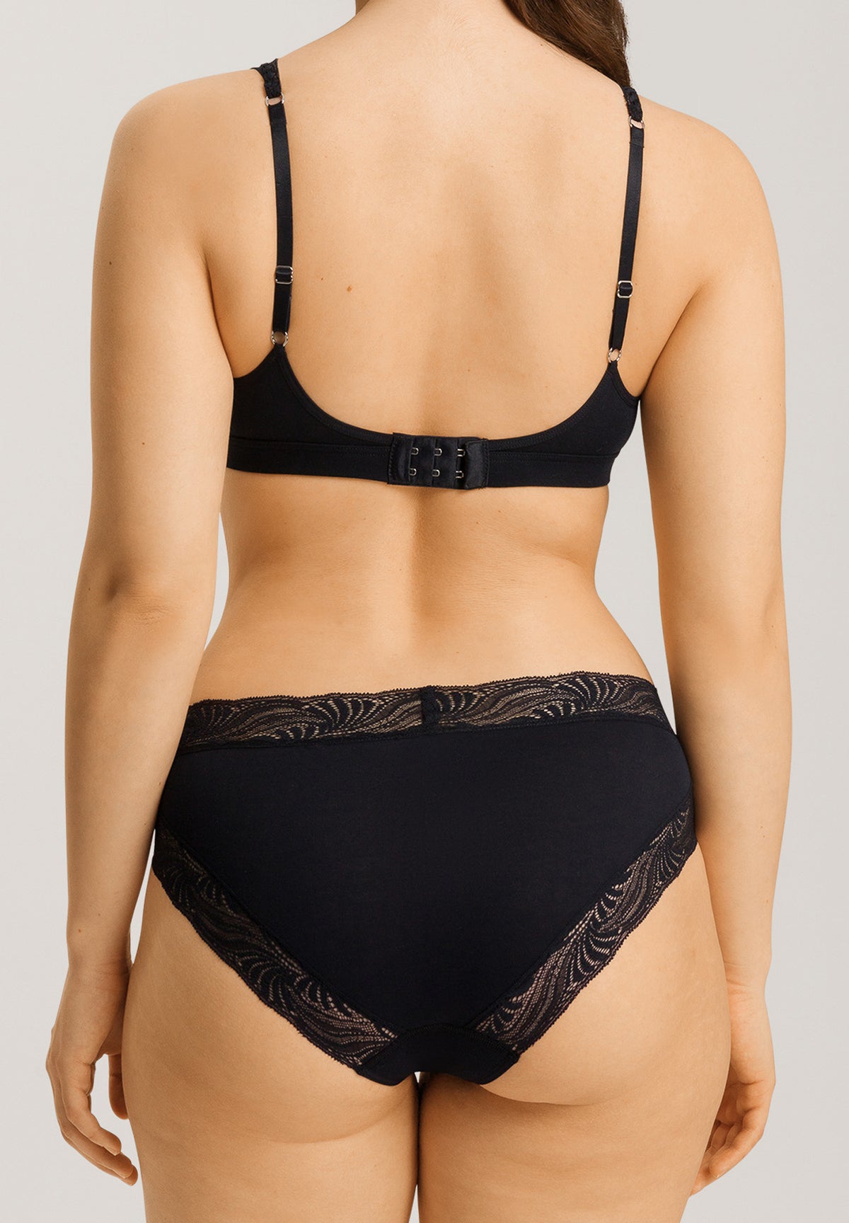 Cotton Delight Lace Trim Cotton Soft Cup Bra | Black 71838-019