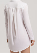 Cotton Deluxe Button Front Cotton Sleep Shirt | White 77958-101