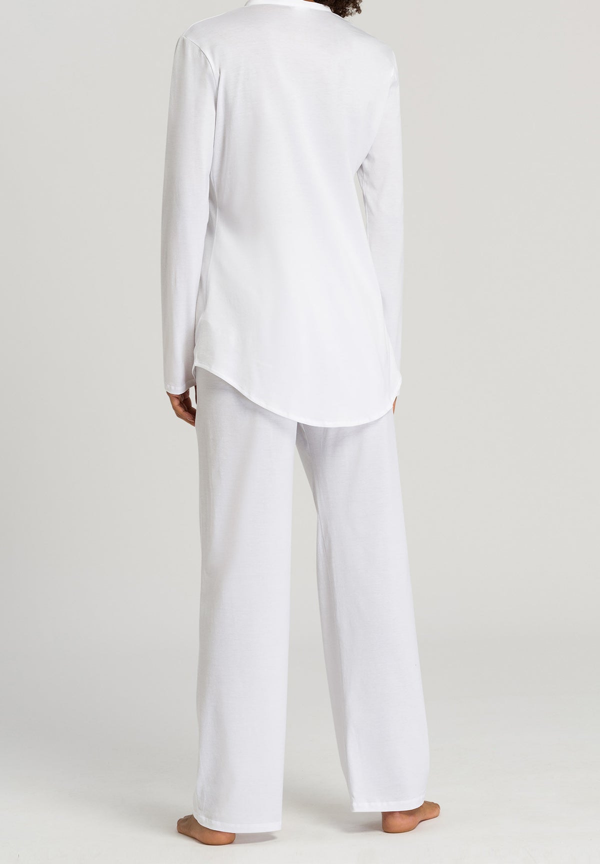 Cotton Deluxe Button Front Cotton Pajama Set  | White 77956-101