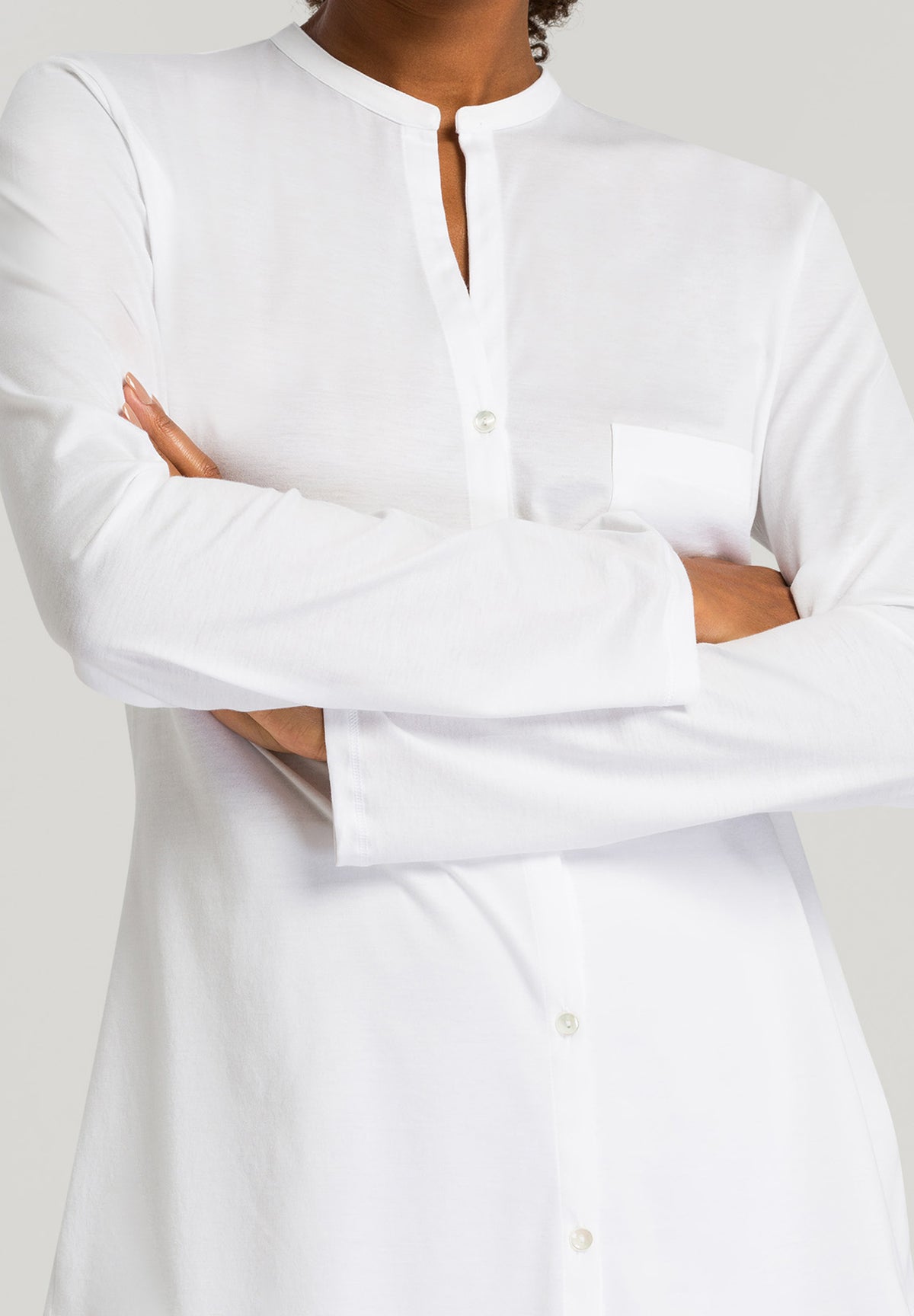 Cotton Deluxe Button Front Cotton Pajama Set  | White 77956-101