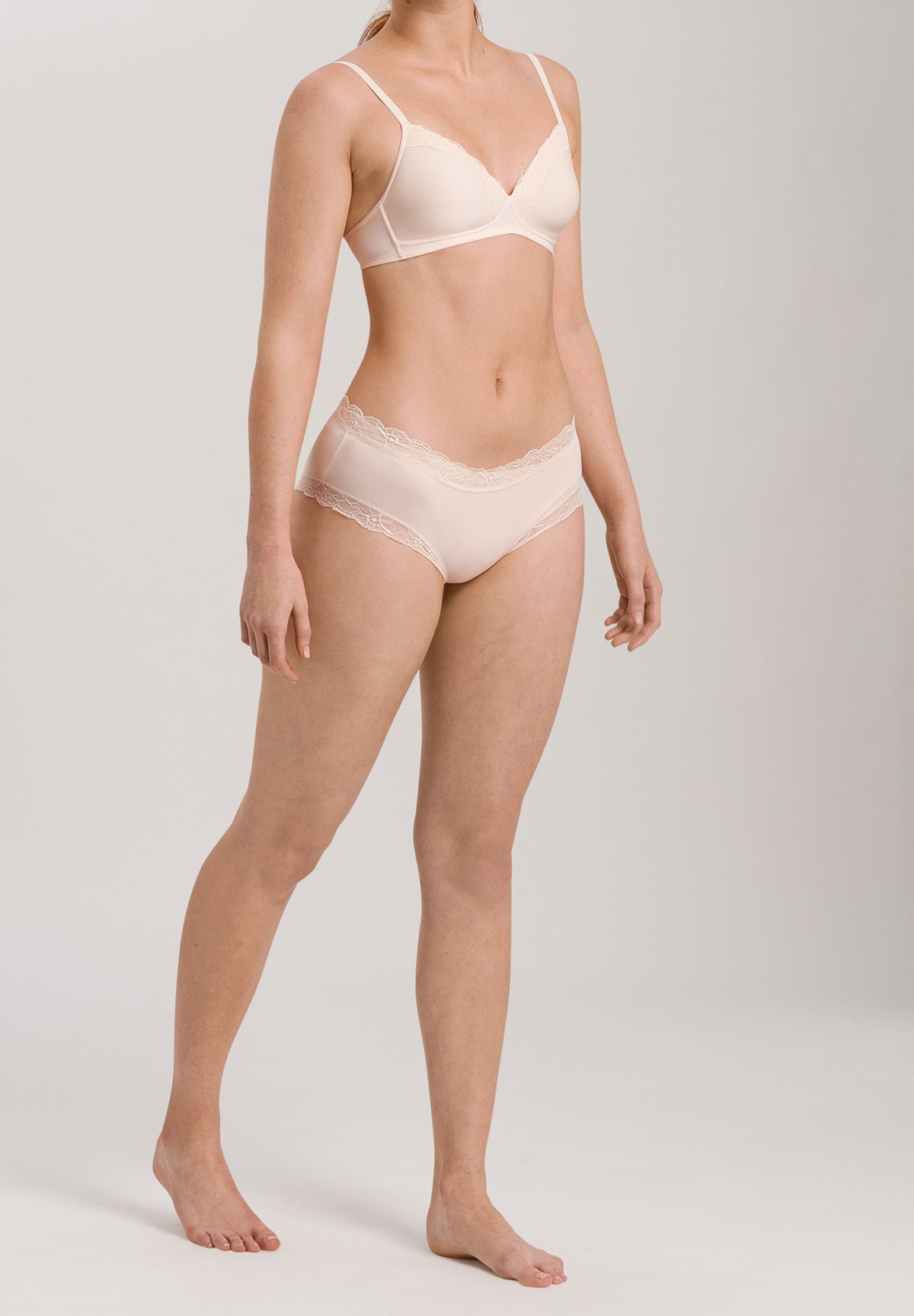 Cotton Lace Spacer Soft Cup Bra | Powder 72432-1381