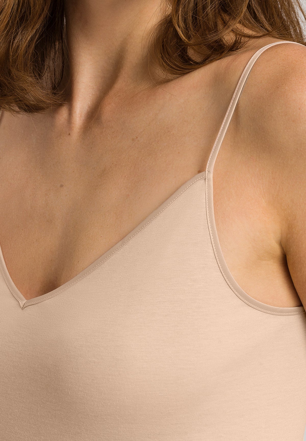 Cotton Seamless V-Neck Cotton Camisole | Beige 71601-274