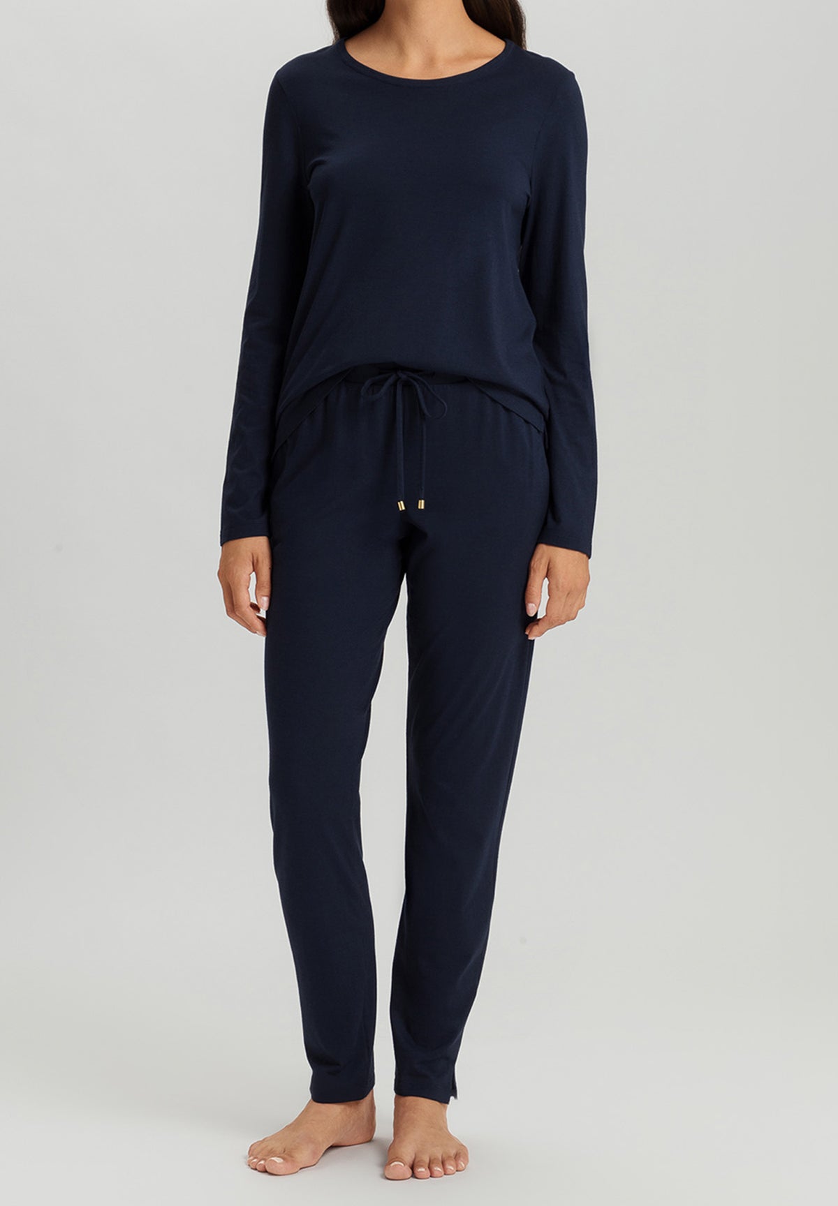 Sleep And Lounge Cotton Blend Drawstring Pants | Deep Navy 74846-1610