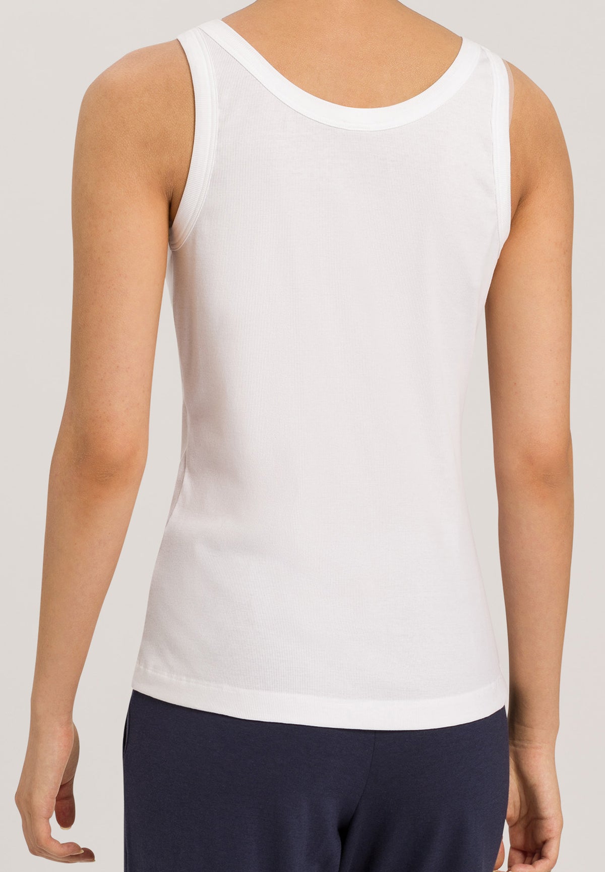 Sleep And Lounge Ribbed Cotton Tank Top | White 74841-101