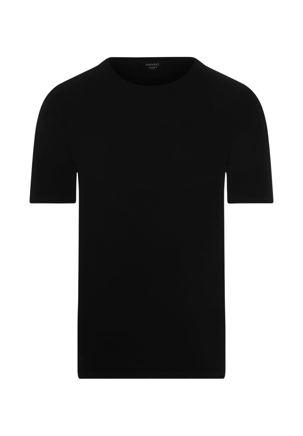 Black t-shirt on a white background