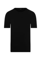 Black t-shirt on a white background