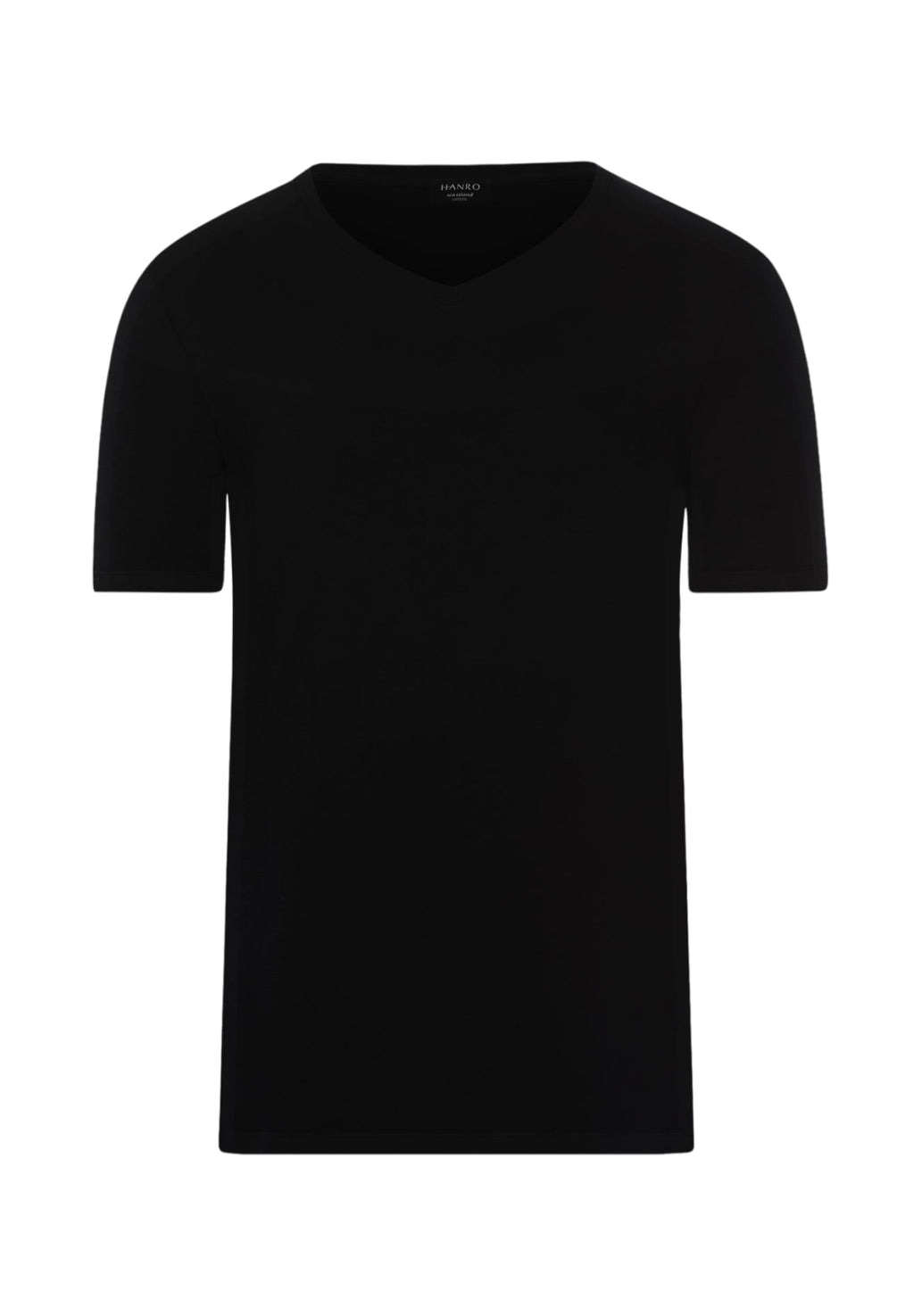 Sea Island Cotton Cotton V-Neck T-Shirt | Black 73173-019