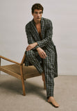 Night And Day Cotton Shawl Collar Robe | Urban Check 75116-3041