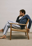 Night And Day Cotton Woven Pajama Pants | Smokey Blue Stripe 75114-3039