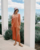 Cira Scalloped Lace TENCEL™ Pajama Set | Light Carnelian 74743-2288