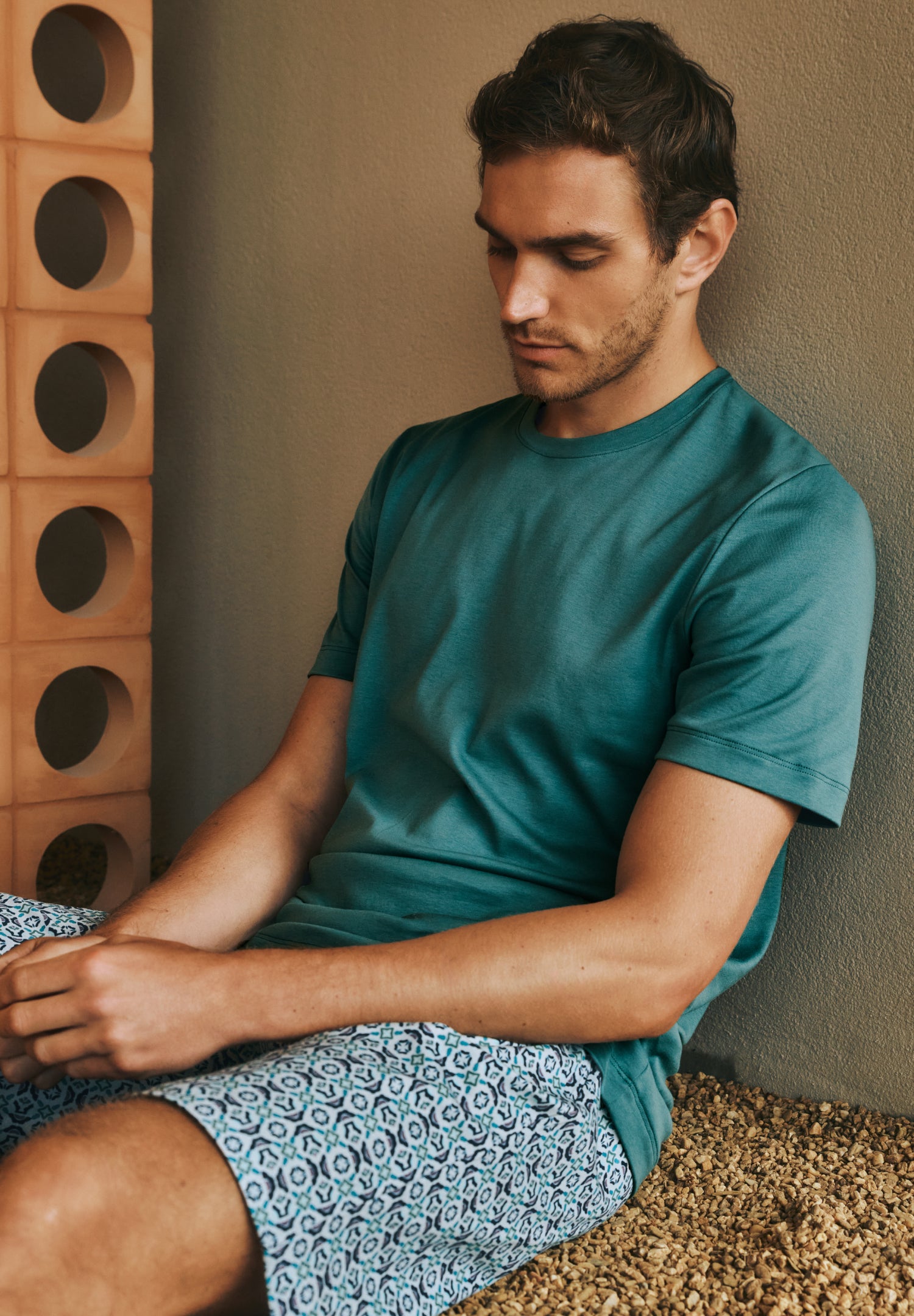 Night And Day Cotton Pajama Set | Tinted Mosaic 75110-3001