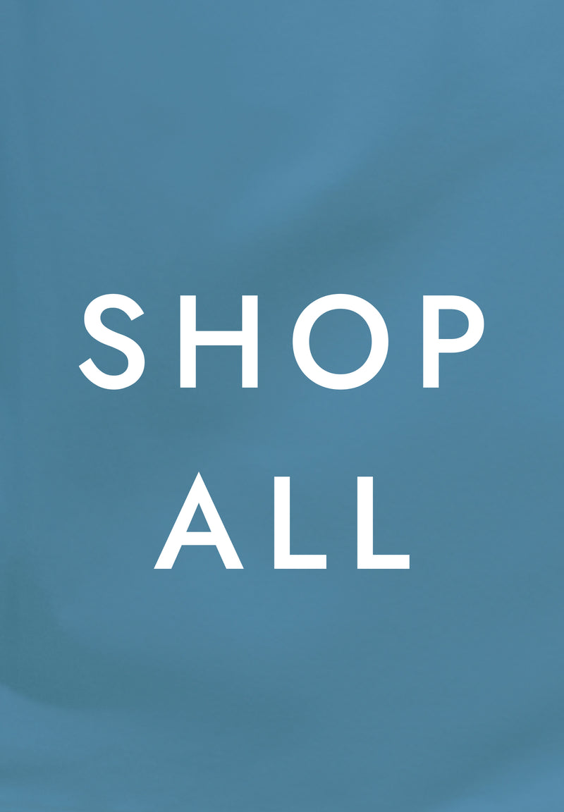 shop all promo text on blue background