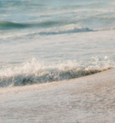 Waves breaking on the beach
